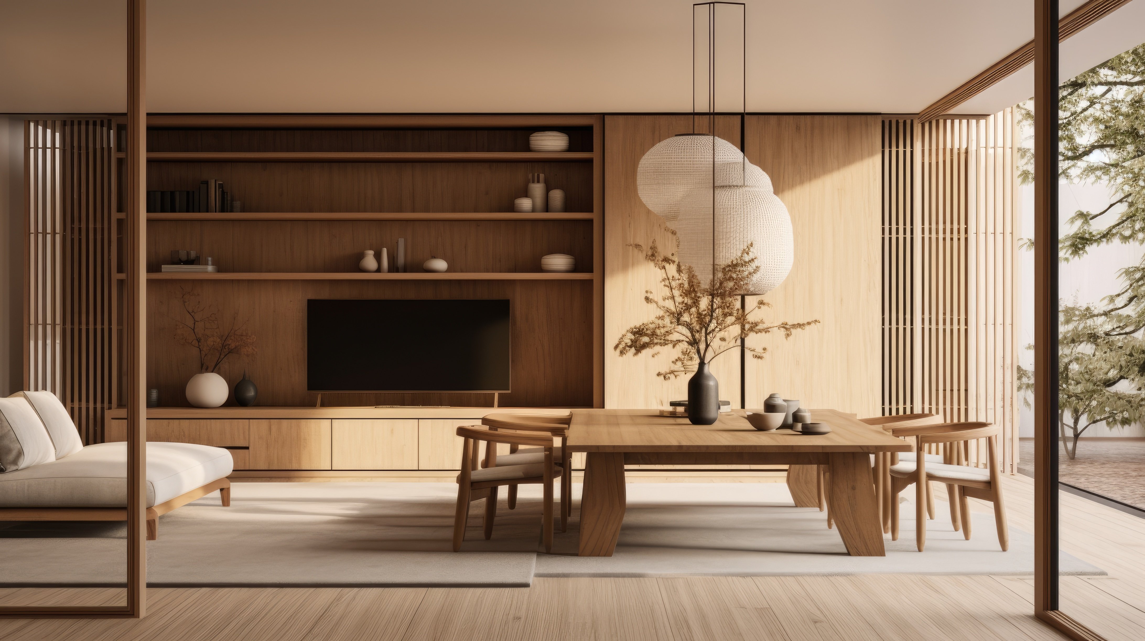 Balancing the Living Room and Dining Space in Japandi Design｜Kitchen ...